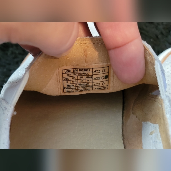 UGG Silver Stardust Adley Perf Shoes - Picture 10 of 15